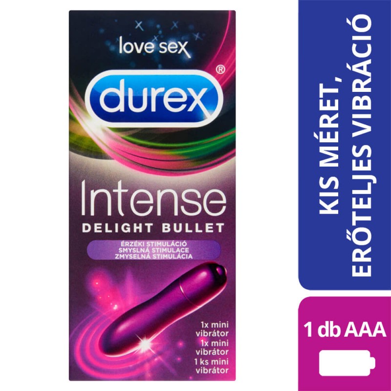 Durex Intense Delight Bullet - mini rúdvibrátor (lila) 21631 termék bemutató kép