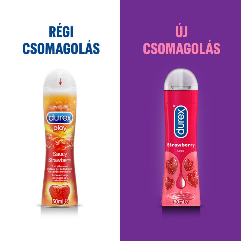 Durex Strawberry - epres síkosító (50ml) 49465 termék bemutató kép