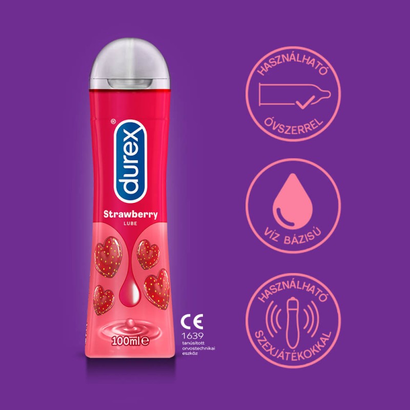 Durex Strawberry - epres síkosító (50ml) 49466 termék bemutató kép
