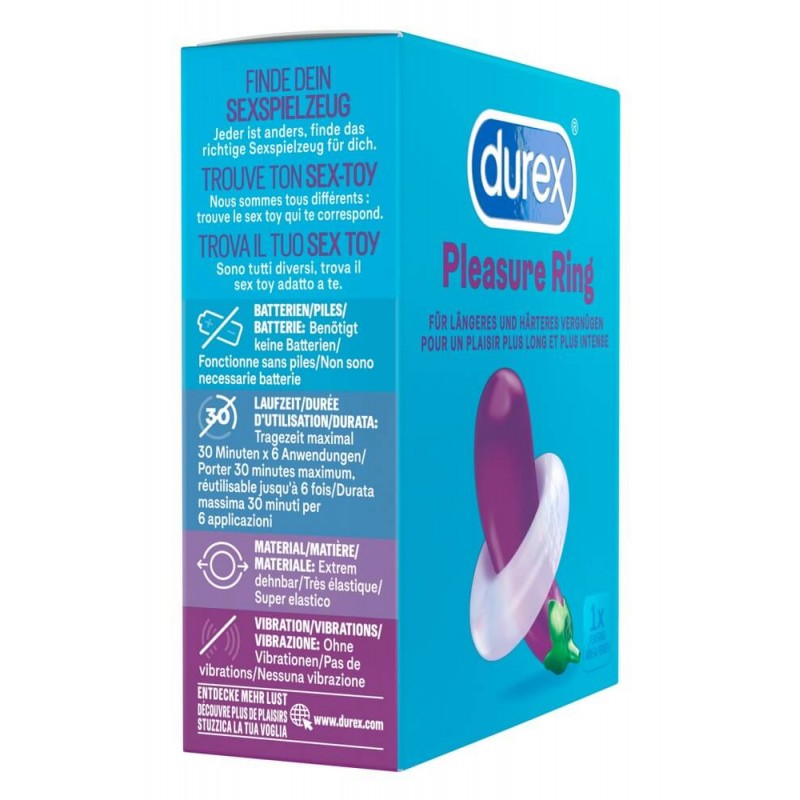 Durex Pleasure Ring - péniszgyűrű (átlátszó) 44234 termék bemutató kép