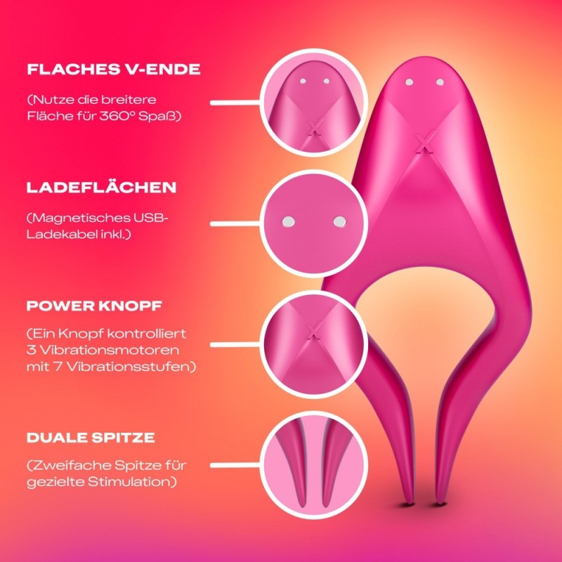 Durex Tease & Ride - Intim pont vibrátor (pink) 96315 termék bemutató kép