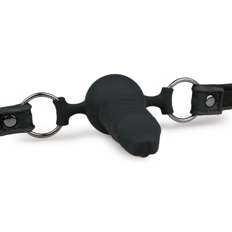 Easytoys - szájpecek belső dildóval (fekete) 31417 termék bemutató kép