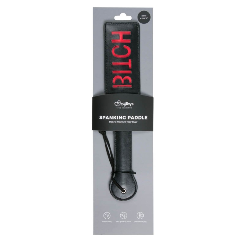 Easytoys Bitch - műbőr paskoló (fekete) 35243 termék bemutató kép