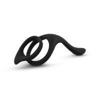 Easytoys Pleasure Ring - rugalmas pénisz- és heregyűrű (fekete) 74107 termék bemutató kép