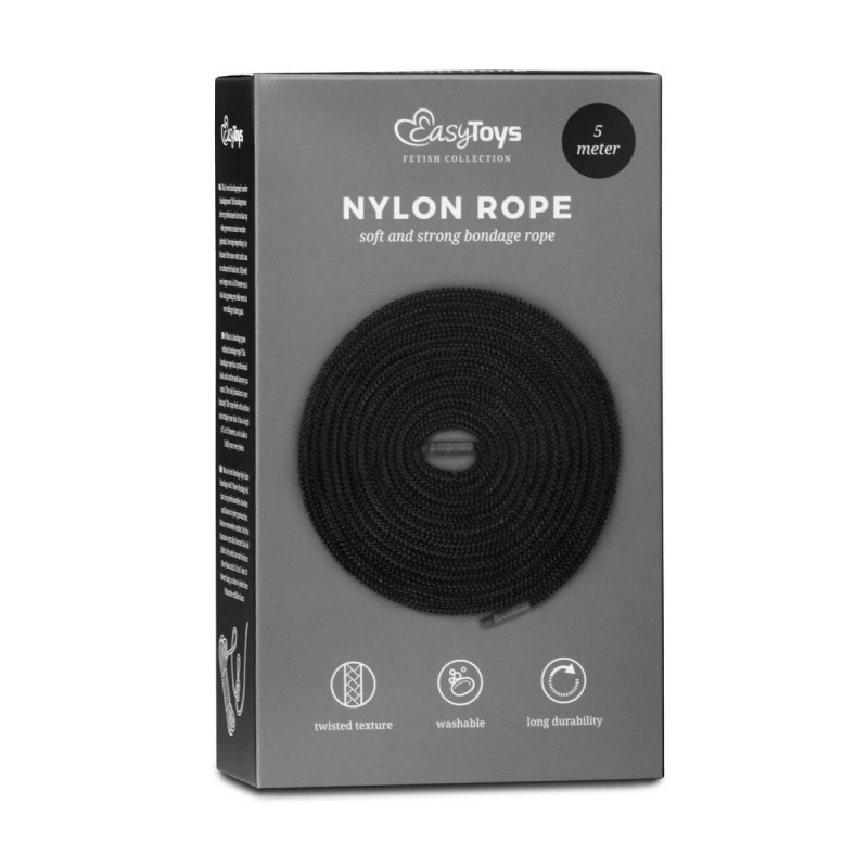 Easytoys Rope - bondage kötél (5m) - fekete 35261 termék bemutató kép