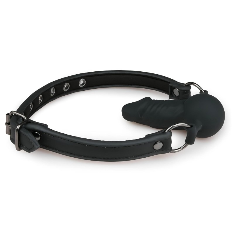 Easytoys - szájpecek belső dildóval (fekete) 111072 termék bemutató kép