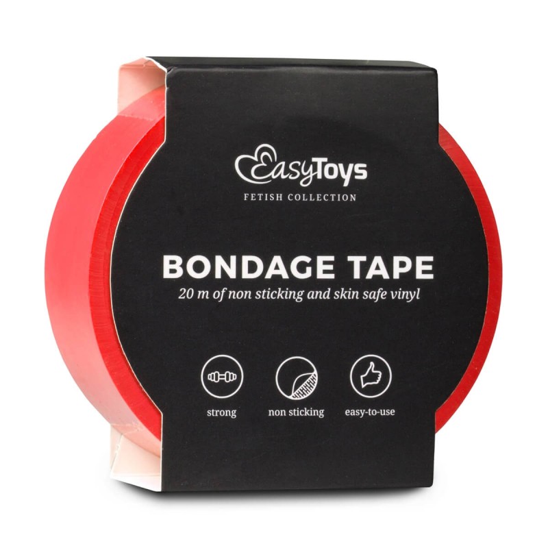 Easytoys Tape - bondage szalag - piros (20m) 35291 termék bemutató kép