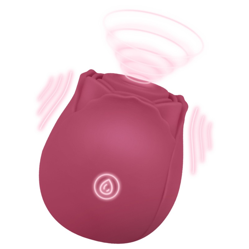 EIS Blush&Bloom - szívó rezgő rózsa vibrátor (piros) 154240 termék bemutató kép