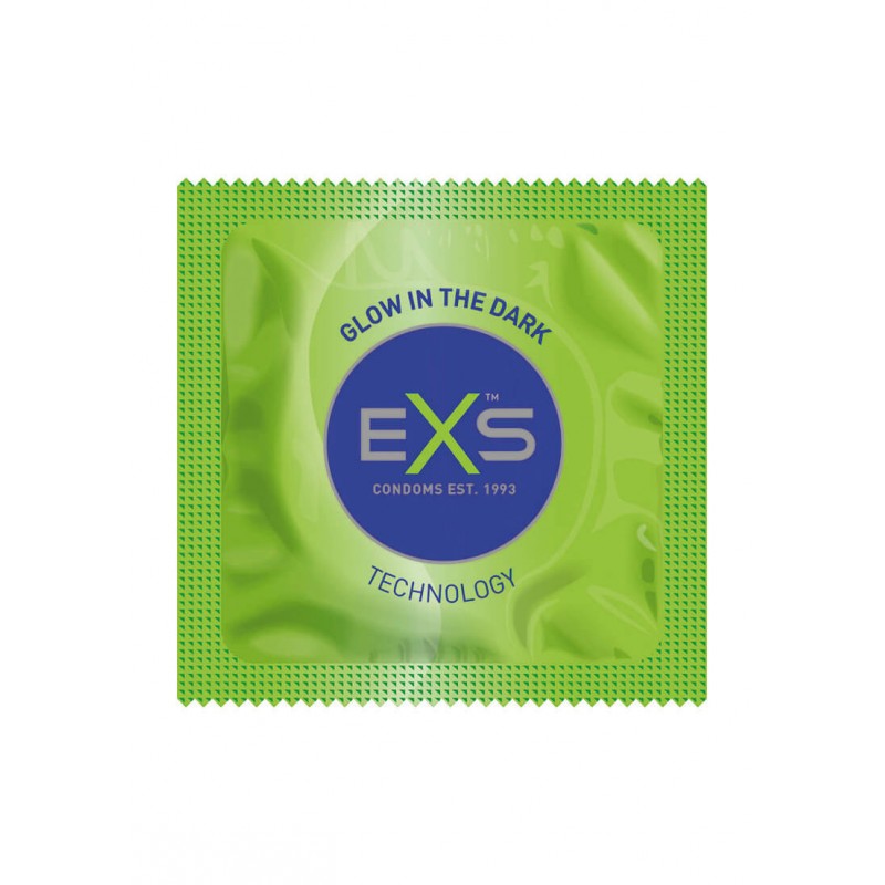 EXS Glow - világító óvszer (3db) 94682 termék bemutató kép