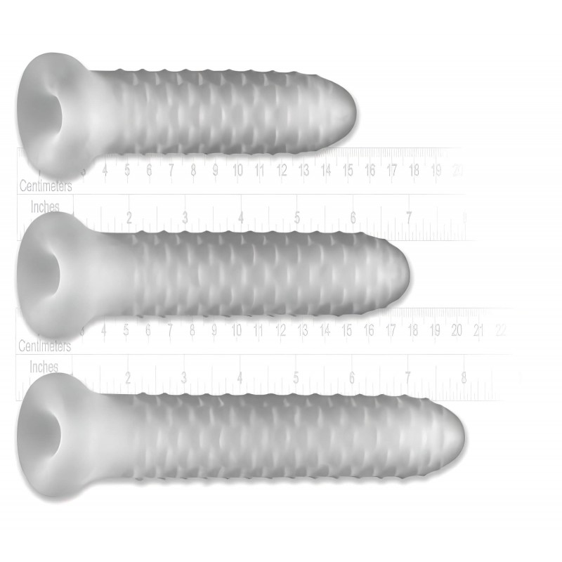 Perfect Fit - Fat Boy Checker Box - péniszköpeny (15 cm, fehér) 134830 termék bemutató kép