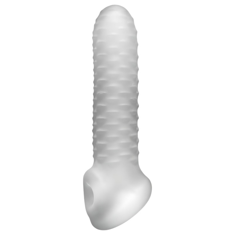 Perfect Fit - Fat Boy Checker Box - péniszköpeny (17 cm, fehér) 131365 termék bemutató kép