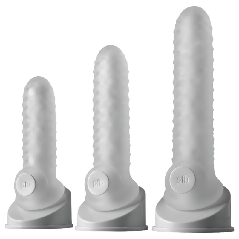 Perfect Fit - Fat Boy Checker Box - péniszköpeny (17 cm, fehér) 131369 termék bemutató kép