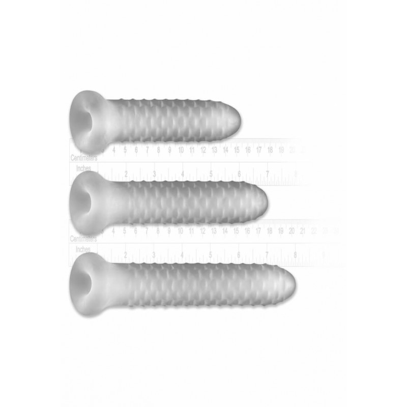 Fat Boy Checker Box - péniszköpeny (17cm) - fehér 59040 termék bemutató kép