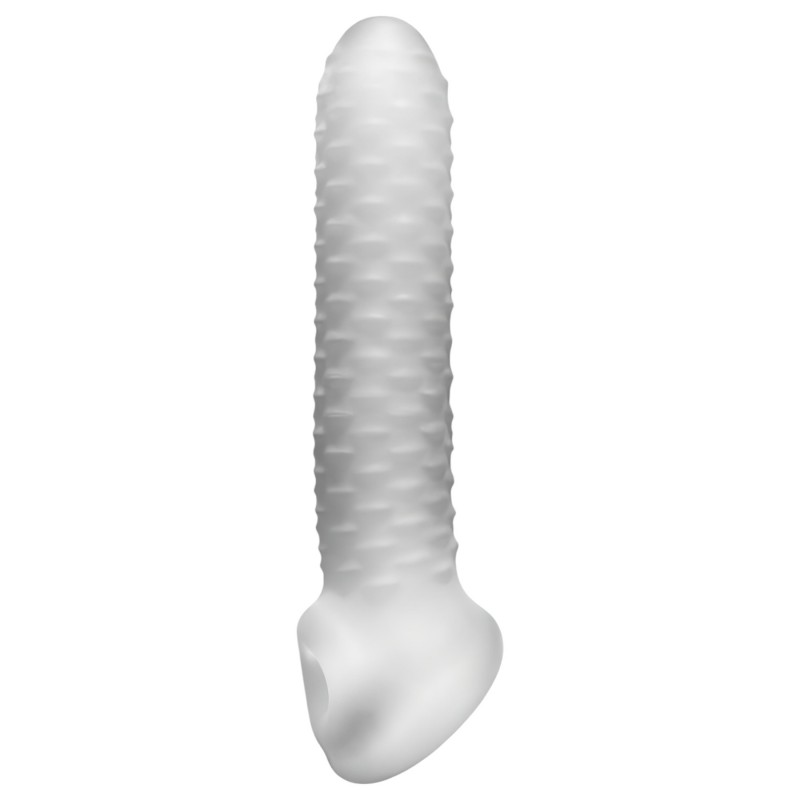 Perfect Fit - Fat Boy Checker Box - péniszköpeny (19 cm, fehér) 131298 termék bemutató kép