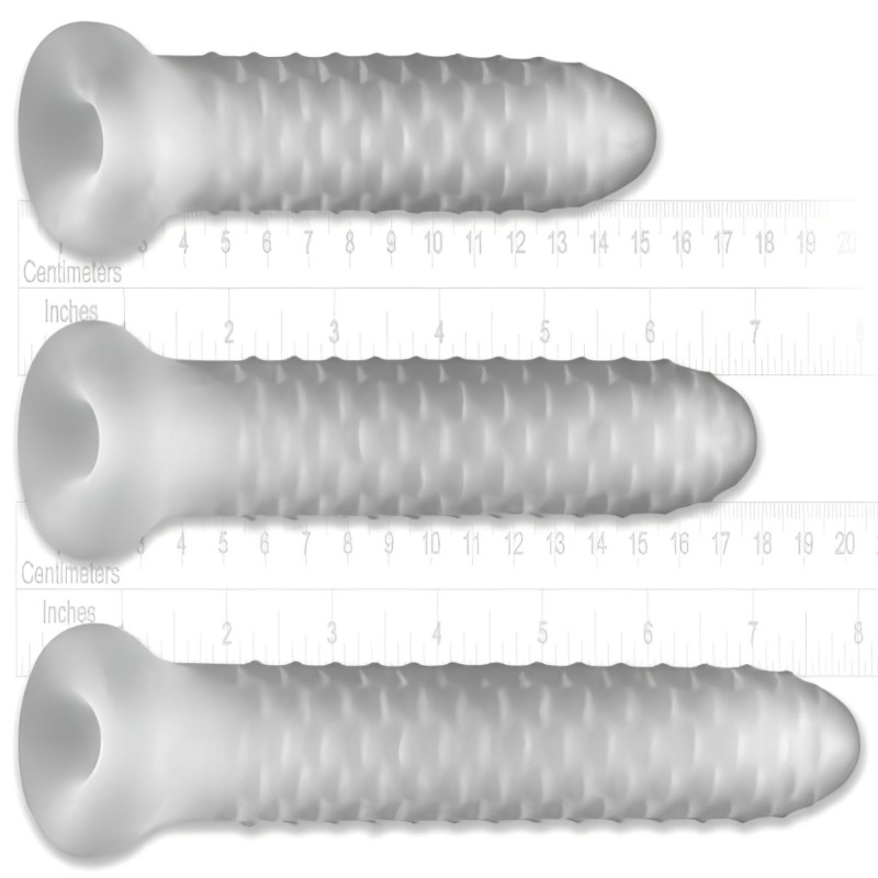 Perfect Fit - Fat Boy Checker Box - péniszköpeny (19 cm, fehér) 131301 termék bemutató kép