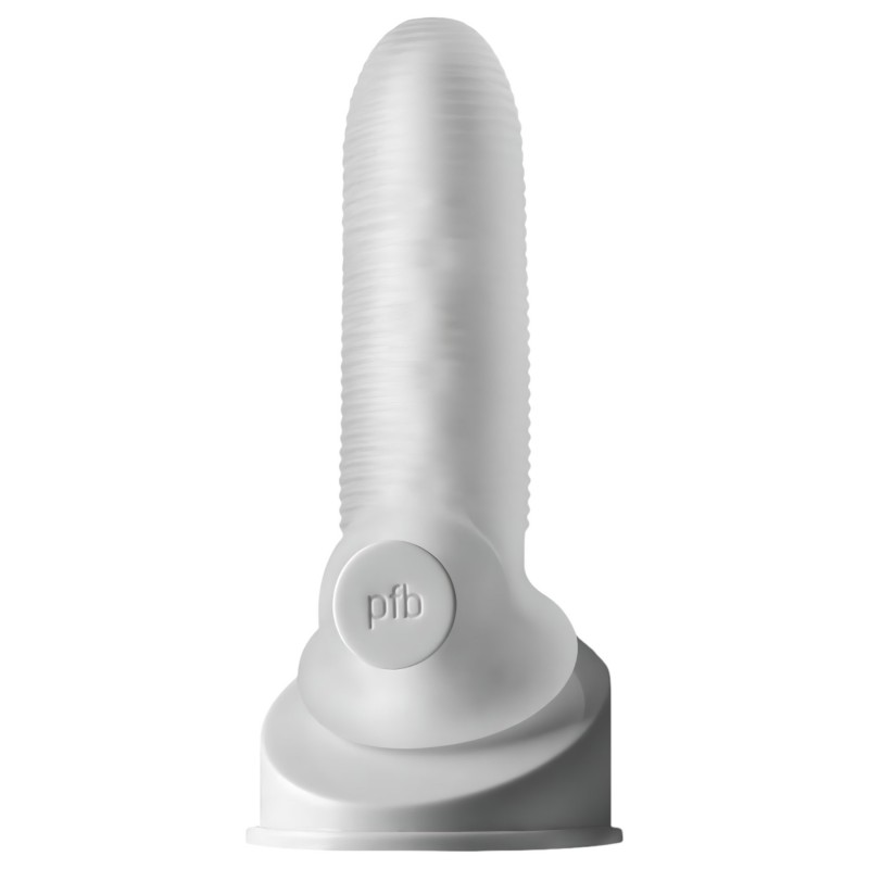 Perfect Fit - Fat Boy Micro Ribbed - péniszköpeny (15 cm, fehér) 132641 termék bemutató kép