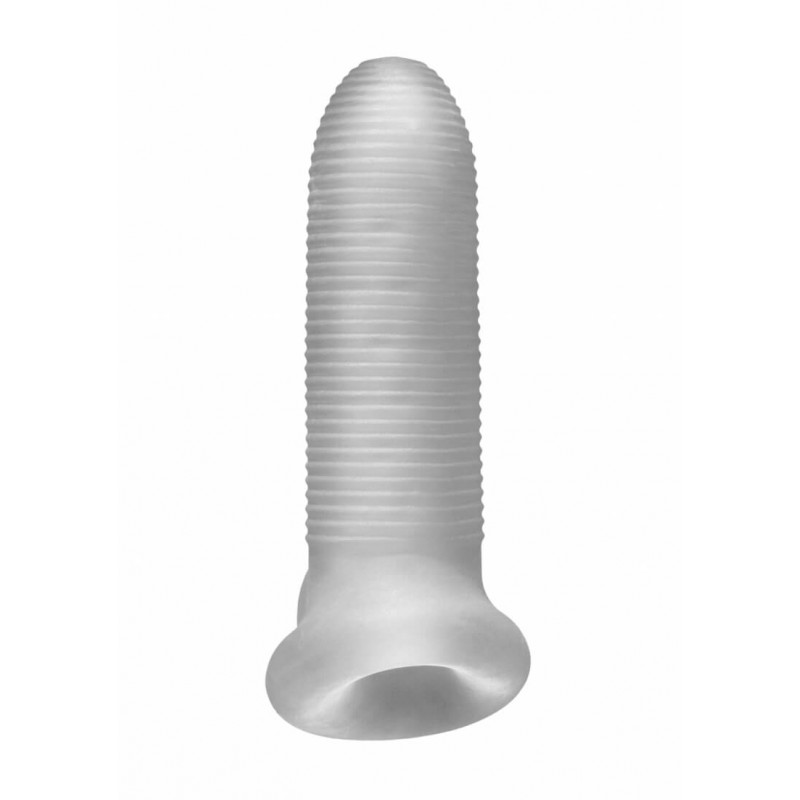 Fat Boy Micro Ribbed - péniszköpeny (15cm) - tejfehér 47828 termék bemutató kép