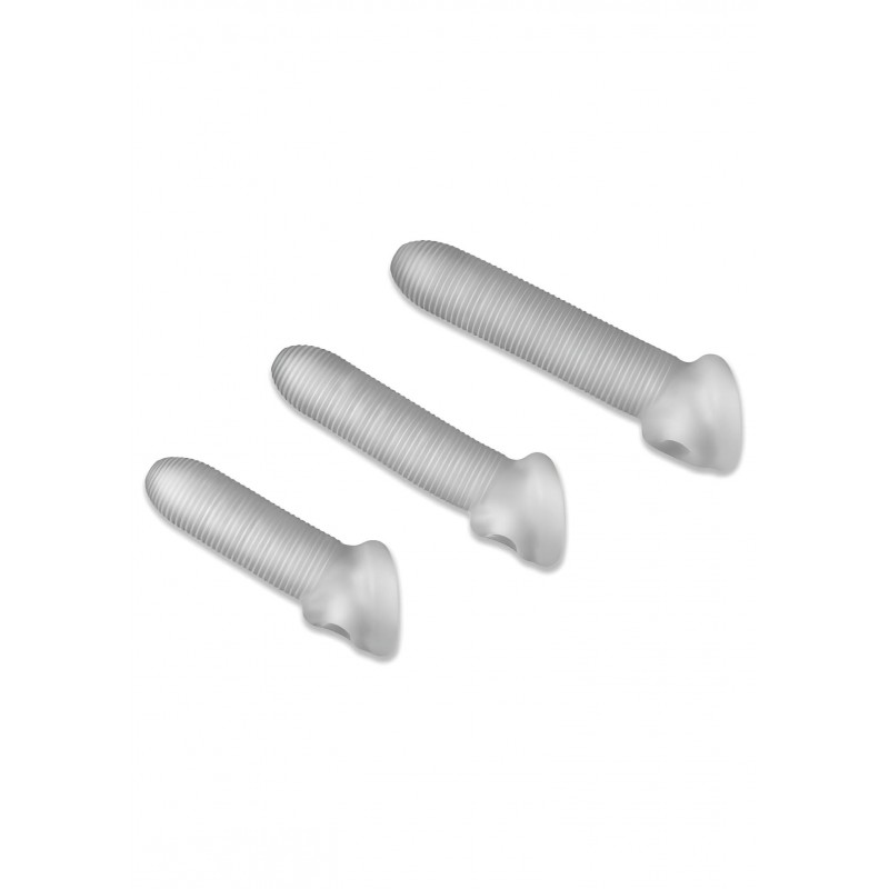 Fat Boy Micro Ribbed - péniszköpeny (19cm) - fehér 114209 termék bemutató kép