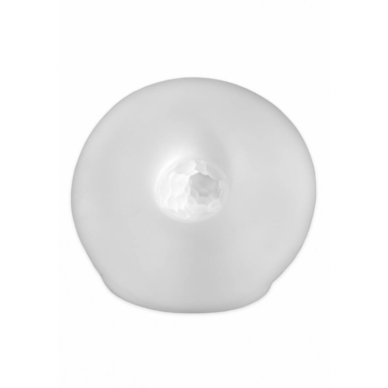 Fat Boy Micro Ribbed - péniszköpeny (19cm) - fehér 58956 termék bemutató kép