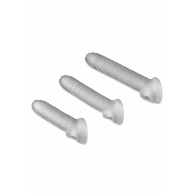 Fat Boy Micro Ribbed - péniszköpeny (19cm) - fehér 58957 termék bemutató kép
