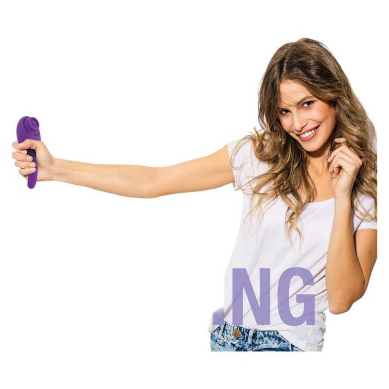 FEELZTOYS Femmegasm - akkus 2in1 csikló vibrátor (lila) 116952 termék bemutató kép