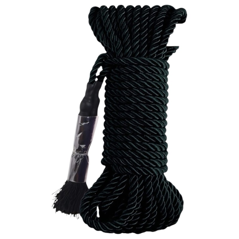 Fetish Silky Rope - shibari bondage kötél (10 m, fekete) 133303 termék bemutató kép