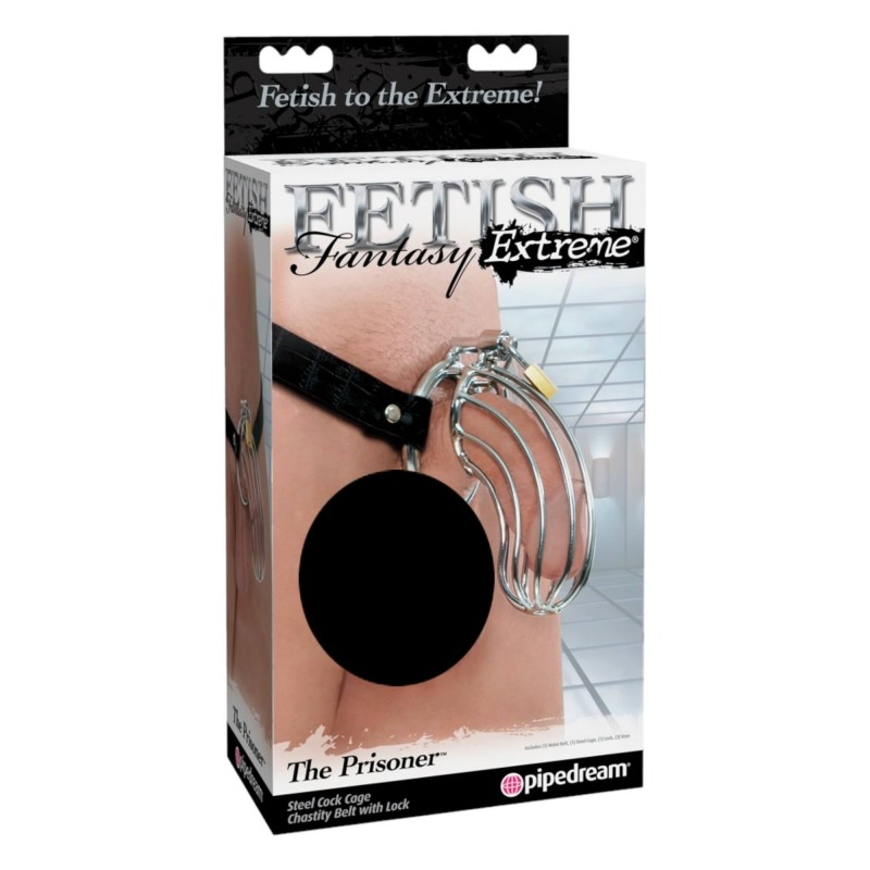 Fetish The Prisoner - fém péniszketrec (ezüst) 92461 termék bemutató kép