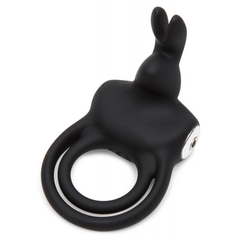 Happyrabbit Cock - vízálló, akkus pénisz- és heregyűrű (fekete) 28663 termék bemutató kép