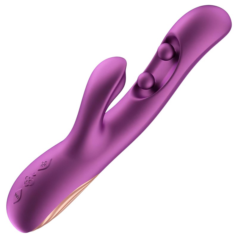 Honey Play Box Gem - App-vezérelt gyöngyös G-pont és csiklóizgató vibrátor (lila) 147207 termék bemutató kép