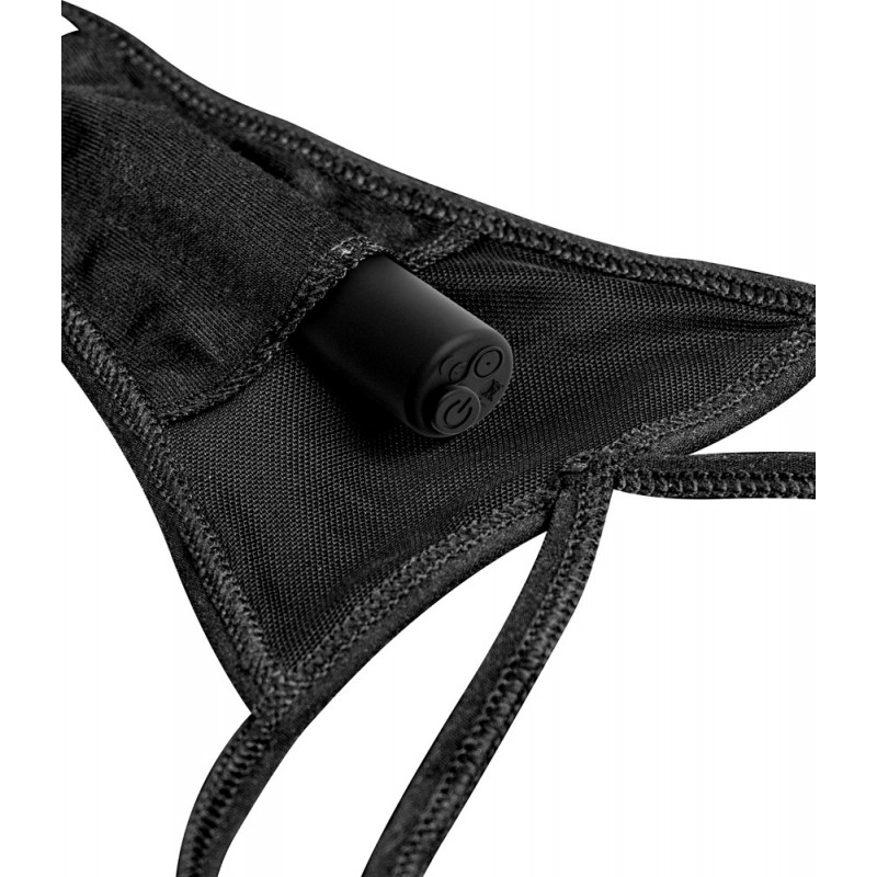 HOOKUP Peek-a-boo - akkus, vibrációs bugyi szett (fekete) 47244 termék bemutató kép
