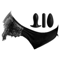 HOOKUP Princess Panty - akkus, vibrációs bugyi szett (fekete) 47251 termék bemutató kép