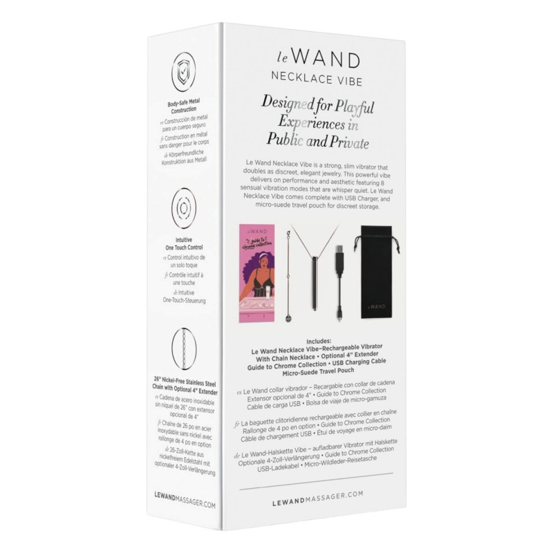 le Wand - luxus vibrátor nyaklánc - (fekete) 95884 termék bemutató kép
