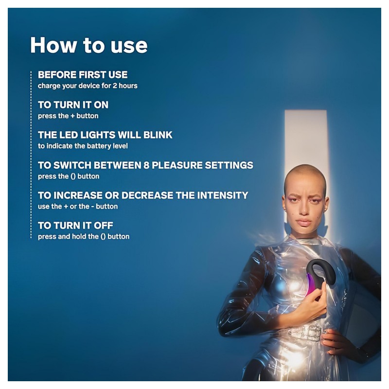 LELO Enigma - akkus, vízálló, 2in1 G-pont vibrátor (fekete) 123870 termék bemutató kép