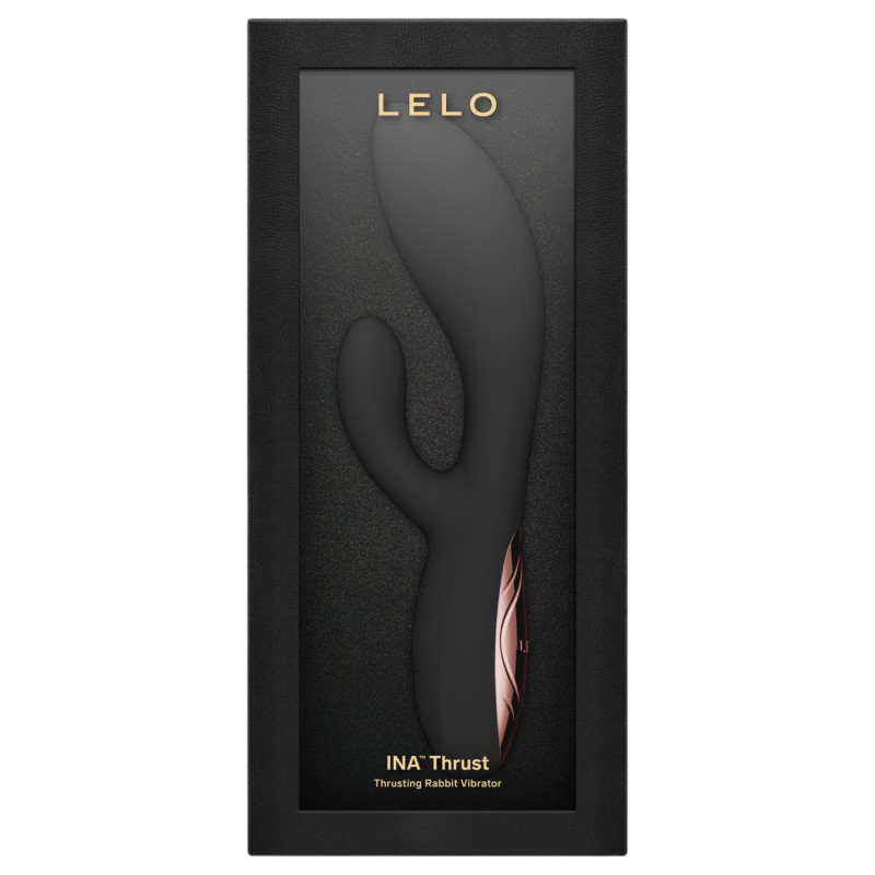 LELO - INA Thrust lökő nyuszivibrátor (fekete) 145166 termék bemutató kép