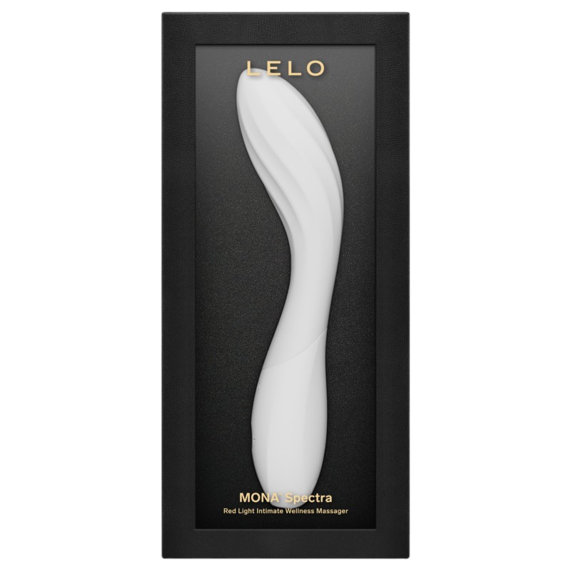 LELO Mona Spectra - okos G-pont vibrátor LED-fénnyel (fehér) 151150 termék bemutató kép