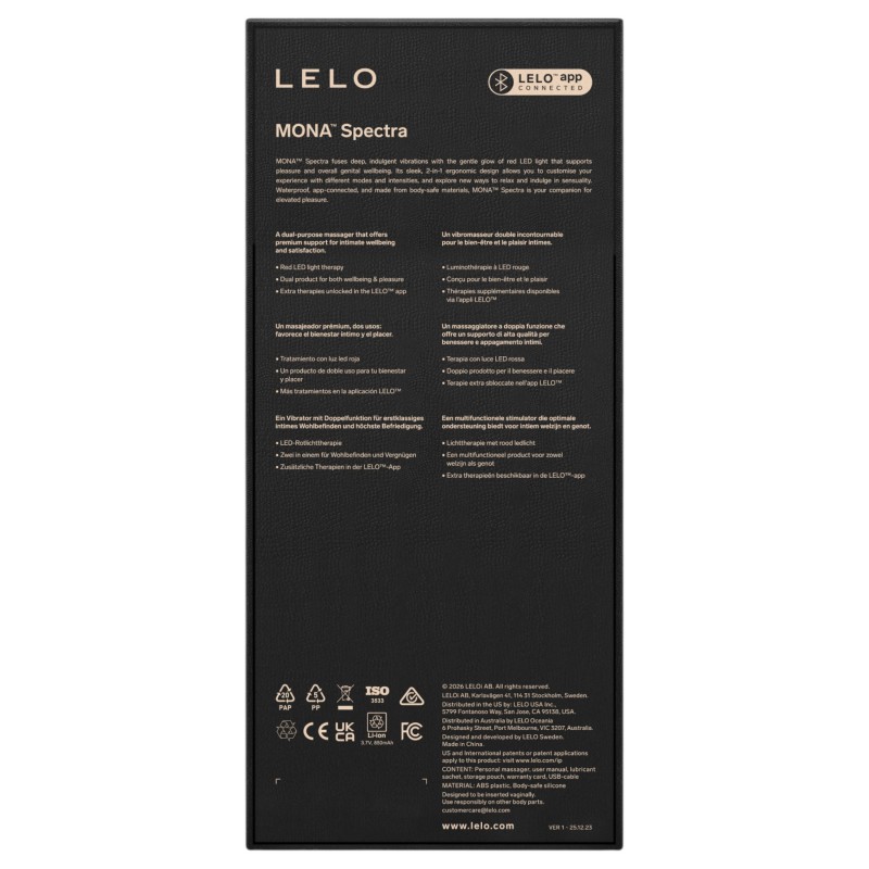 LELO Mona Spectra - okos G-pont vibrátor LED-fénnyel (fehér) 151151 termék bemutató kép
