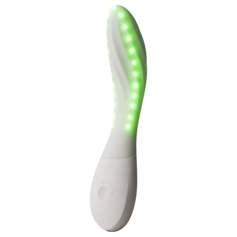 LELO Mona Spectra - okos G-pont vibrátor LED-fénnyel (fehér) 151154 termék bemutató kép