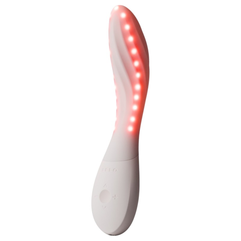 LELO Mona Spectra - okos G-pont vibrátor LED-fénnyel (fehér) 151155 termék bemutató kép