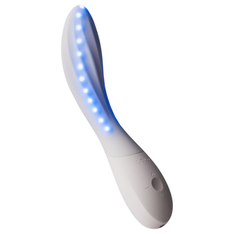 LELO Mona Spectra - okos G-pont vibrátor LED-fénnyel (fehér) 151156 termék bemutató kép