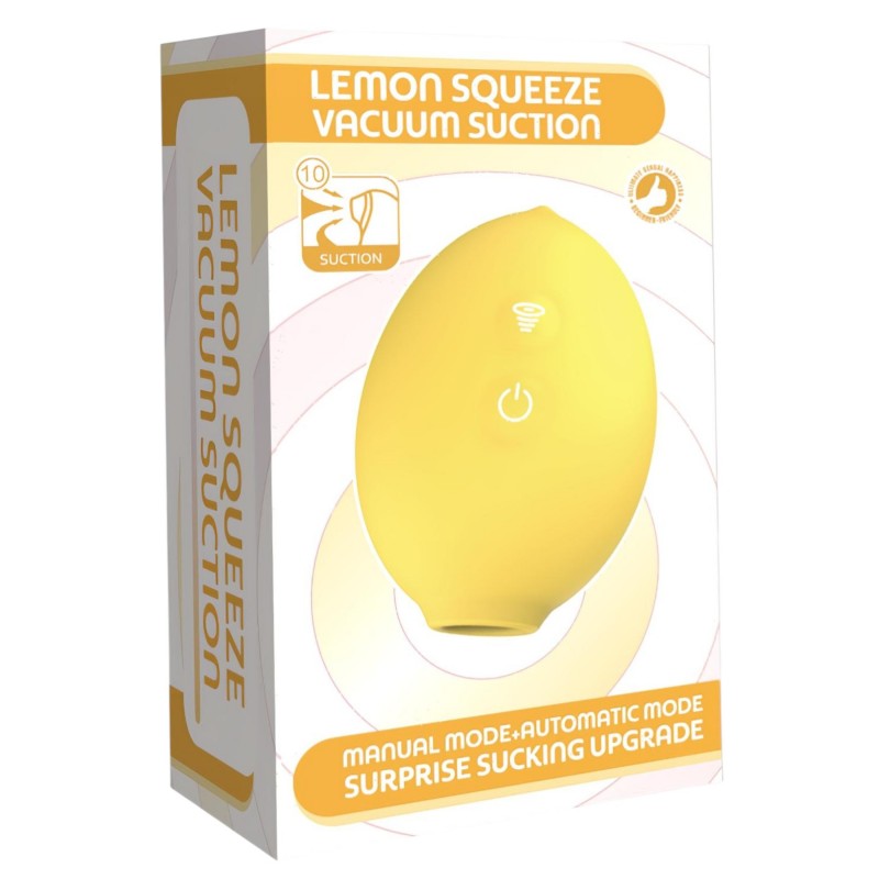 Lemon Squeeze - citrom formájú csiklószívó vibrátor (sárga) 149303 termék bemutató kép