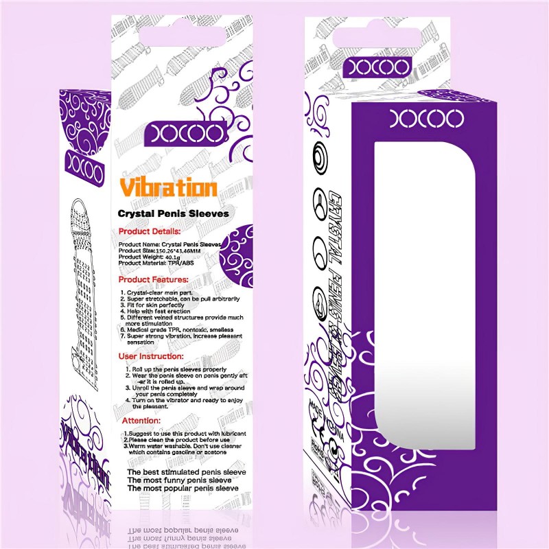 Lonely - vibrációs, tüskés péniszköpeny (átlátszó) 107676 termék bemutató kép