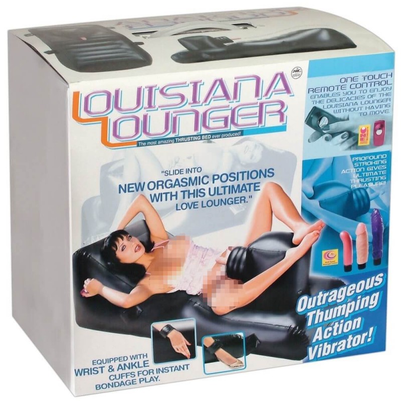 Louisiana Lounger - szexgép beépített vibrátorral (fekete) 82543 termék bemutató kép
