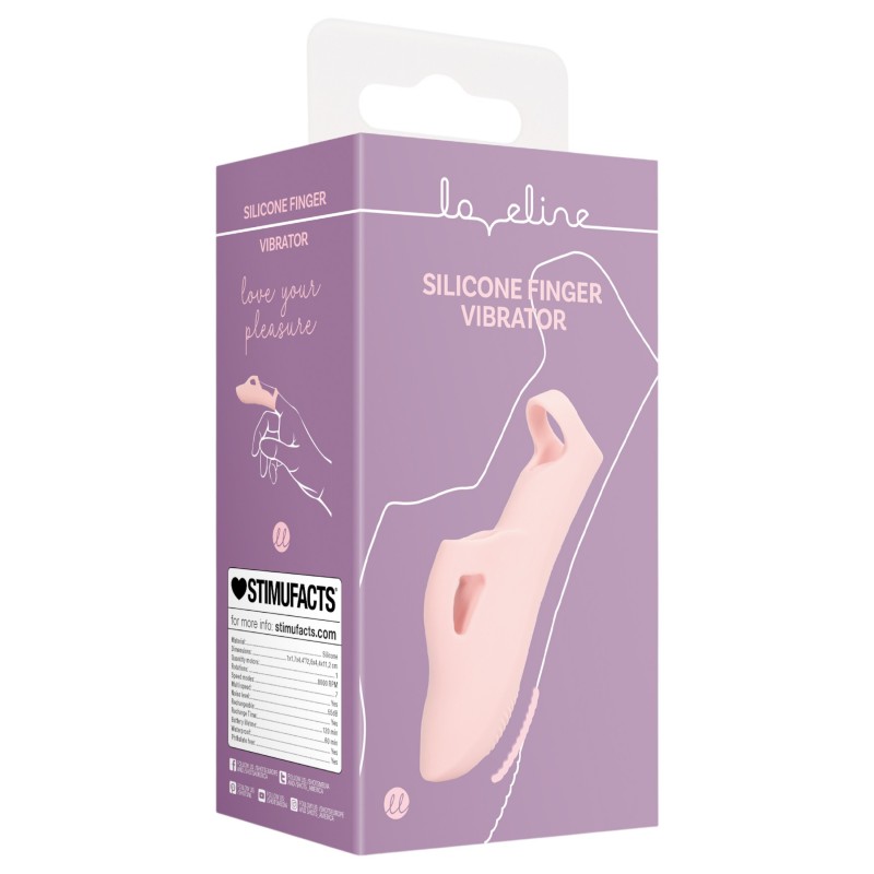Loveline - bordázott ujjvibrátor (pink) 122597 termék bemutató kép