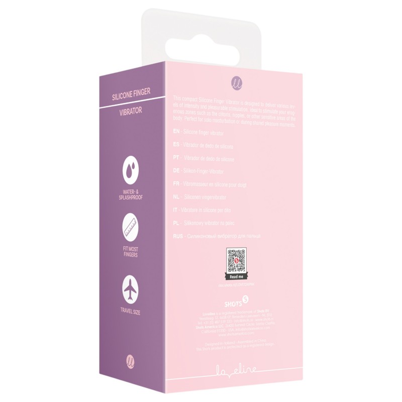 Loveline - bordázott ujjvibrátor (pink) 122598 termék bemutató kép