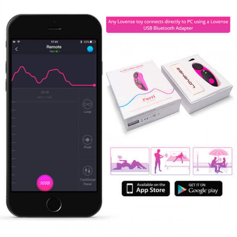 Lovense Ferri - hordható App-vezérelt csiklóvibrátor (fekete-pink) 87897 termék bemutató kép