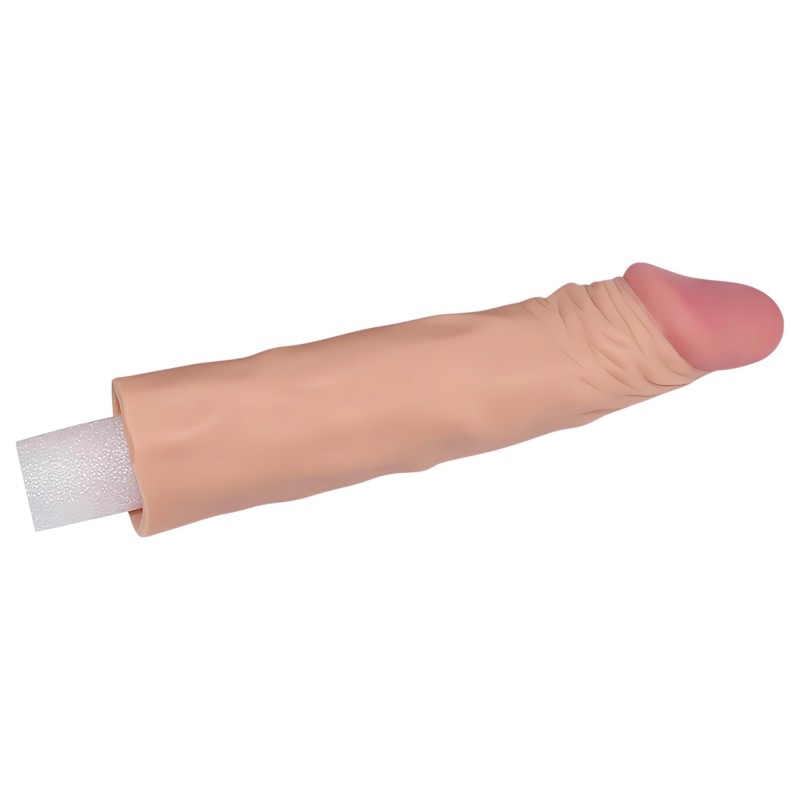 Lovetoy Pleasure X-tender - péniszköpeny - 19 cm (natúr) 132807 termék bemutató kép