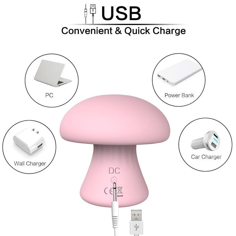 Magic Mushroom - akkus arcmasszírozó (pink) 97538 termék bemutató kép