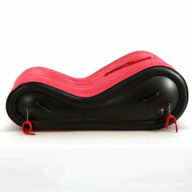 Magic Pillow - Felfújható szexágy - bilincsekkel - nagy (piros) 70259 termék bemutató kép