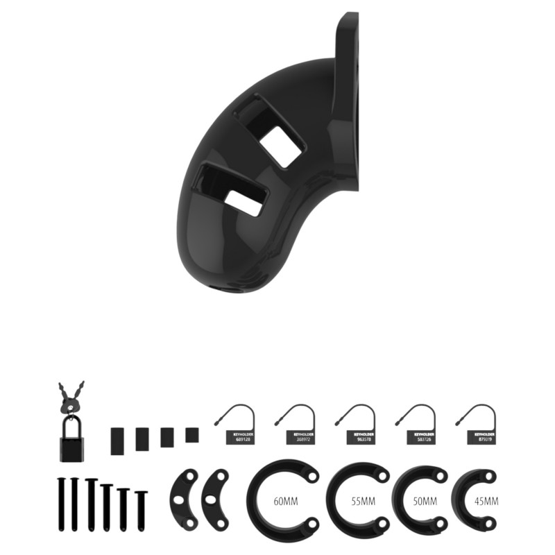 ManCage - Model 13 péniszketrec (fekete) - 6,5 cm 149314 termék bemutató kép