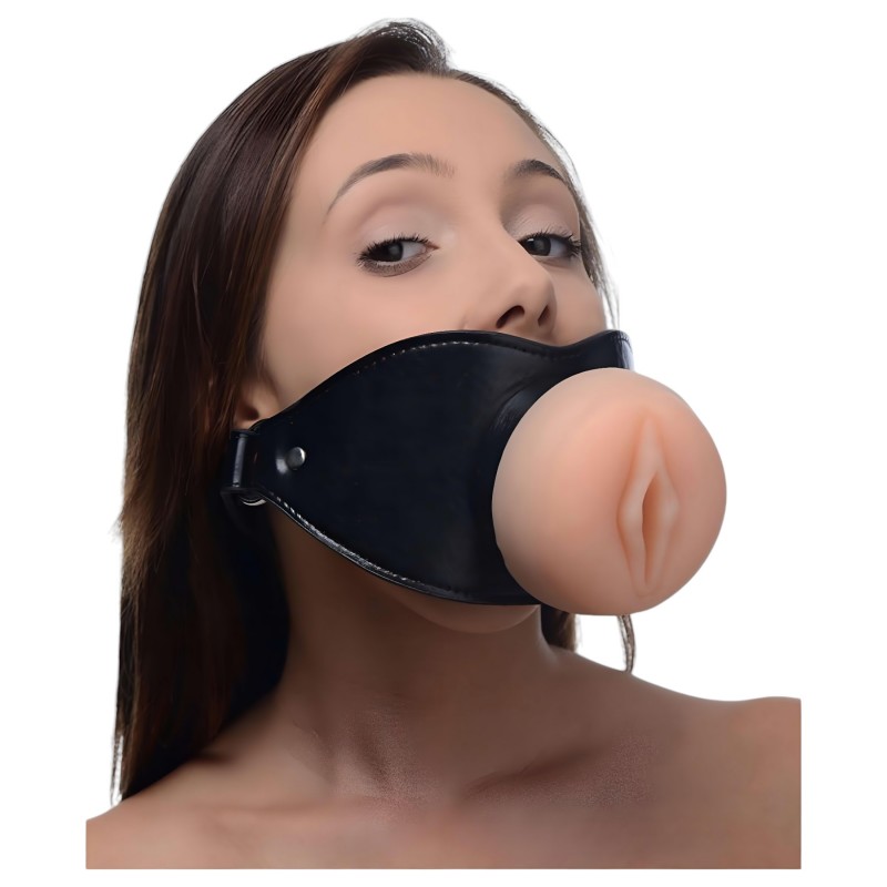 Master Series Pussy Face - szájpecek (natúr) 97606 termék bemutató kép
